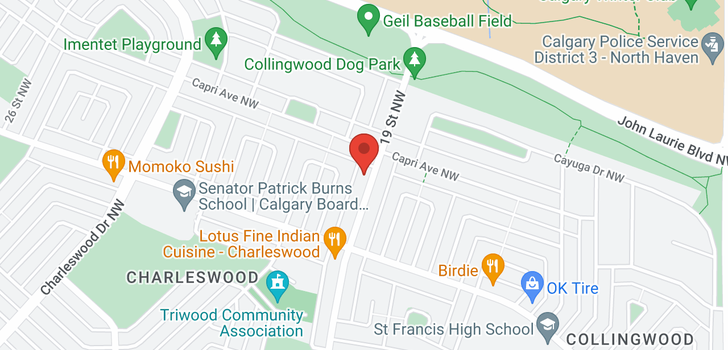 map of 4115 19 Street NW